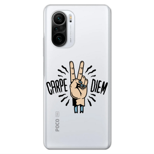 Xiaomi Poco F3 Carpe Two Diem Transparent Silicone TPU Θήκη