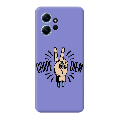Xiaomi Redmi Note 12 4G Carpe Two Diem Purple Colored Silicone TPU Θήκη