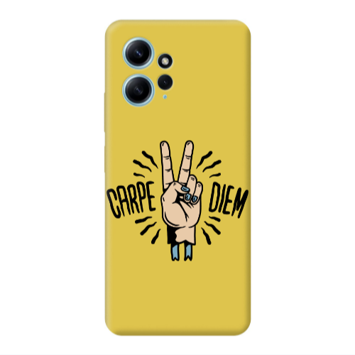 Xiaomi Redmi Note 12 4G Carpe Two Diem Yellow Colored Silicone TPU Θήκη