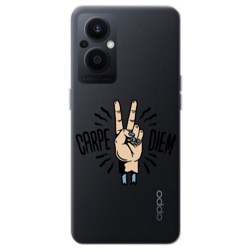 Oppo Reno 7 Lite Carpe Two Diem Transparent Silicone TPU Θήκη