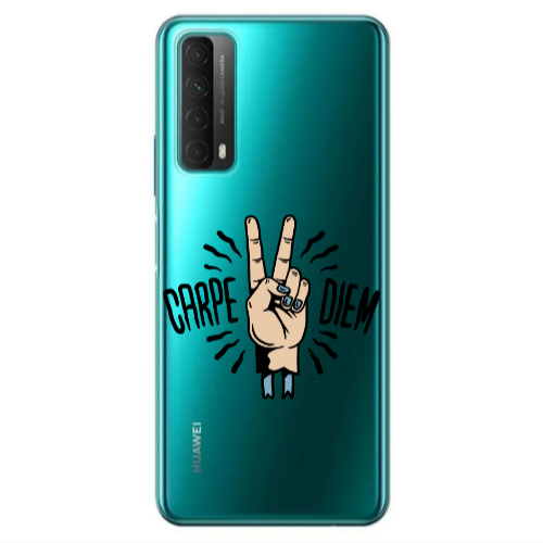 Huawei P Smart 2021 Carpe Two Diem Transparent Silicone TPU Θήκη