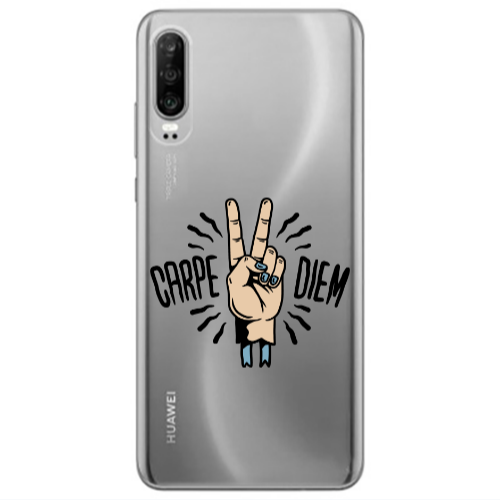 Huawei P30 Carpe Two Diem Transparent Silicone TPU Θήκη