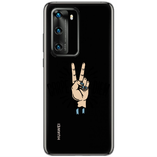 Huawei P40 Carpe Two Diem Transparent Silicone TPU Θήκη