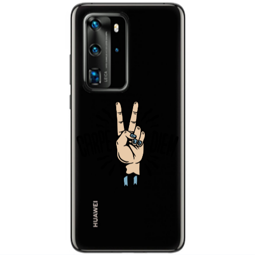 Huawei P40 Pro Carpe Two Diem Transparent Silicone TPU Θήκη