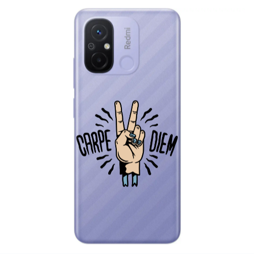 Xiaomi Redmi 12C Carpe Two Diem Transparent Silicone TPU Θήκη