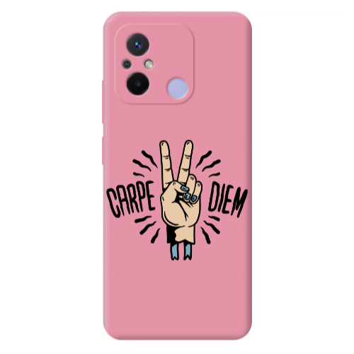 Xiaomi Redmi 12C Carpe Two Diem Pink Colored Silicone TPU Θήκη