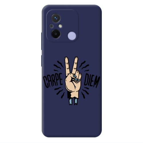 Xiaomi Redmi 12C Carpe Two Diem Dark blue Colored Silicone TPU Θήκη