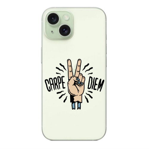 Apple iPhone 15 Plus Carpe Two Diem Transparent Silicone TPU Θήκη