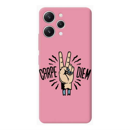 Xiaomi Redmi 12 Carpe Two Diem Pink Colored Silicone TPU Θήκη