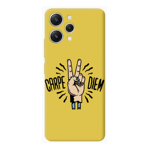 Xiaomi Redmi 12 Carpe Two Diem Yellow Colored Silicone TPU Θήκη