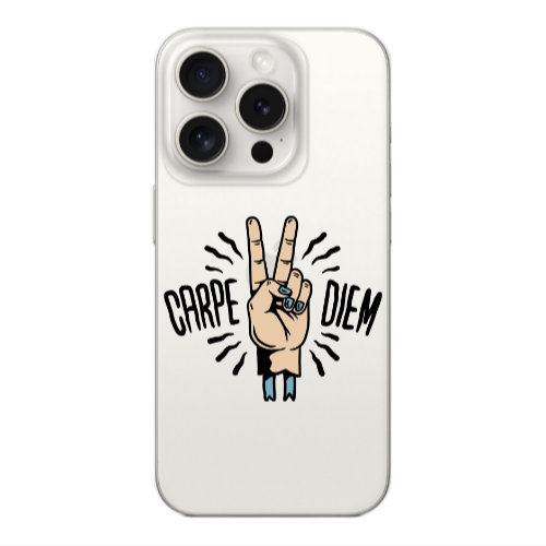 Apple iPhone 15 Pro Max Carpe Two Diem Transparent Silicone TPU Θήκη