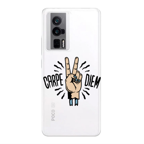 Xiaomi Poco F5 Pro Carpe Two Diem Transparent Silicone TPU Θήκη