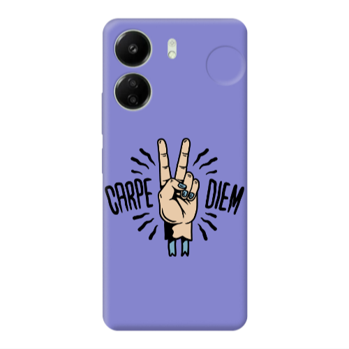 Xiaomi Redmi 13C Carpe Two Diem Purple Colored Silicone TPU Θήκη
