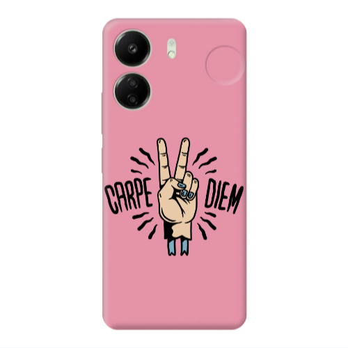 Xiaomi Redmi 13C Carpe Two Diem Pink Colored Silicone TPU Θήκη
