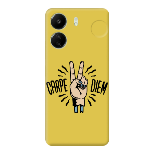 Xiaomi Redmi 13C Carpe Two Diem Yellow Colored Silicone TPU Θήκη