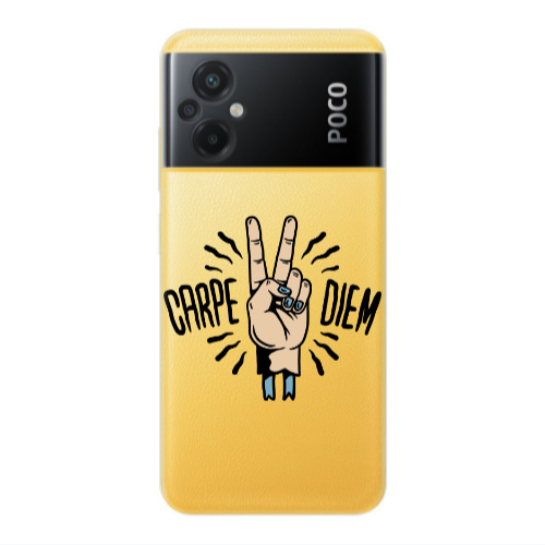 Xiaomi Poco M5 Carpe Two Diem Transparent Silicone TPU Θήκη