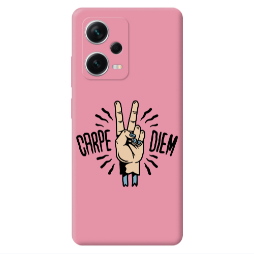 Xiaomi Poco X5 Carpe Two Diem Pink Colored Silicone TPU Θήκη