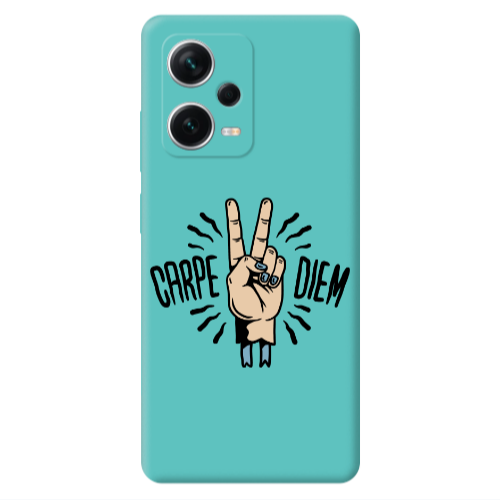 Xiaomi Poco X5 Carpe Two Diem Turquoise Colored Silicone TPU Θήκη