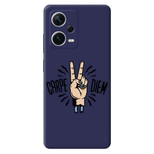 Xiaomi Poco X5 Carpe Two Diem Dark blue Colored Silicone TPU Θήκη