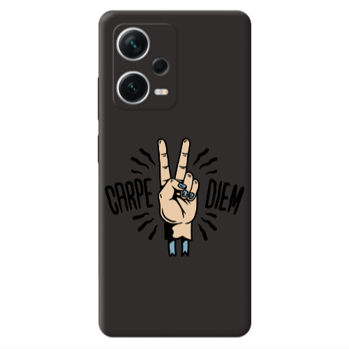 Xiaomi Poco X5 Carpe Two Diem Black Colored Silicone TPU Θήκη