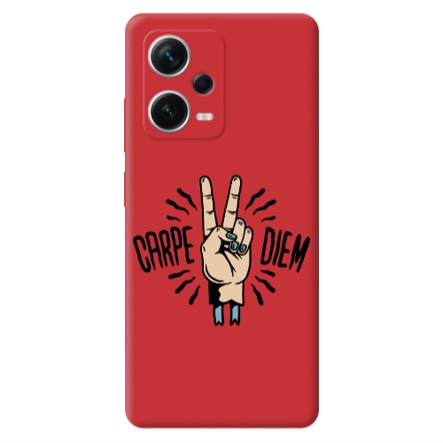Xiaomi Poco X5 Carpe Two Diem Red Colored Silicone TPU Θήκη