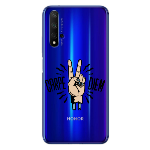 Huawei Nova 5 T Carpe Two Diem Transparent Silicone TPU Θήκη