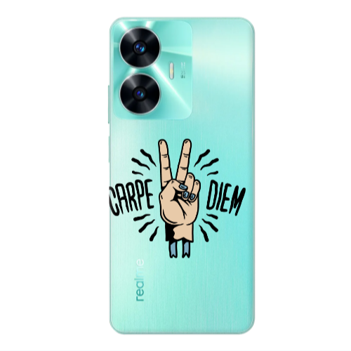 Realme C55 Carpe Two Diem Transparent Silicone TPU Θήκη