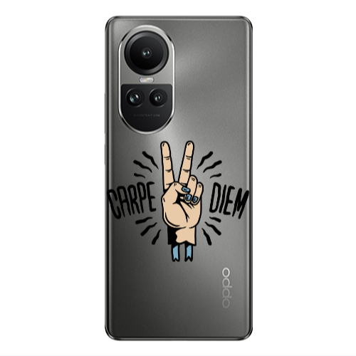 Oppo Reno10 5G Carpe Two Diem Transparent Silicone TPU Θήκη