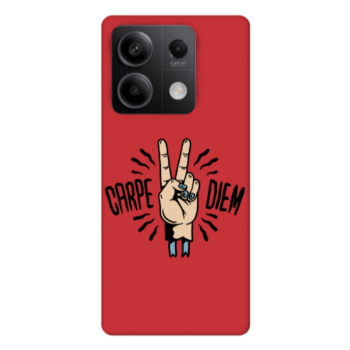 Xiaomi Redmi Note 13 5G Carpe Two Diem Red Colored Silicone TPU Θήκη