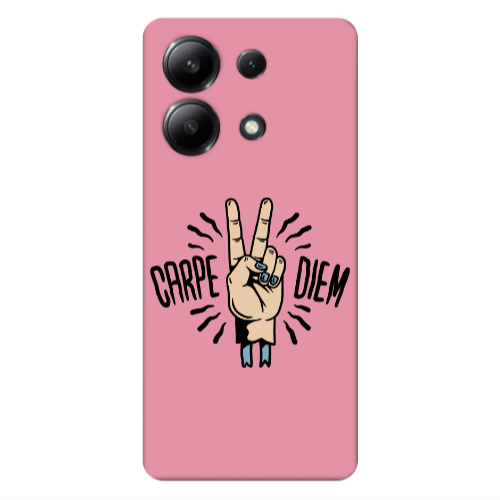 Xiaomi Redmi Note 13 4G Carpe Two Diem Pink Colored Silicone TPU Θήκη