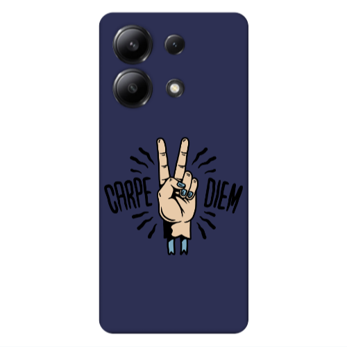 Xiaomi Redmi Note 13 4G Carpe Two Diem Dark blue Colored Silicone TPU Θήκη