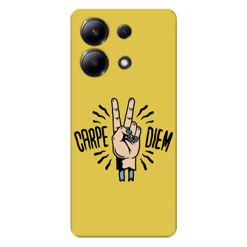 Xiaomi Redmi Note 13 4G Carpe Two Diem Yellow Colored Silicone TPU Θήκη