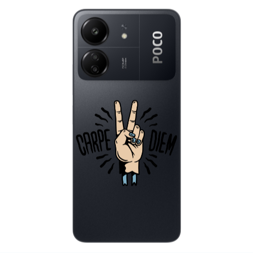 Xiaomi Poco C65 Carpe Two Diem Transparent Silicone TPU Θήκη