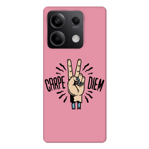 Xiaomi Redmi Note 13Pro 5G Carpe Two Diem Pink Colored Silicone TPU Θήκη