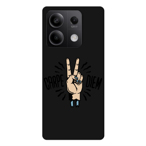 Xiaomi Redmi Note 13Pro 5G Carpe Two Diem Black Colored Silicone TPU Θήκη