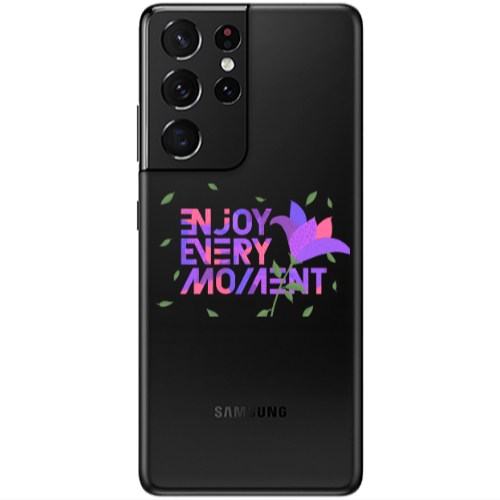 Samsung S21 Ultra Enjoy Every Moment Transparent Silicone TPU Θήκη