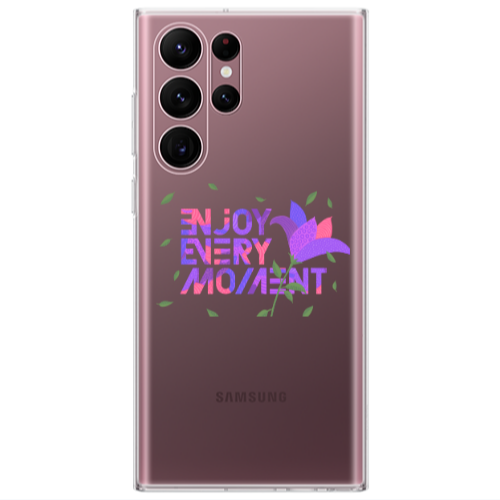 Samsung S22 Ultra Enjoy Every Moment Transparent Silicone TPU Θήκη