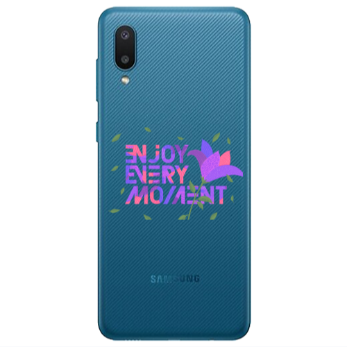 Samsung A02 Enjoy Every Moment Transparent Silicone TPU Θήκη
