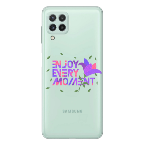 Samsung A22 4G Enjoy Every Moment Transparent Silicone TPU Θήκη