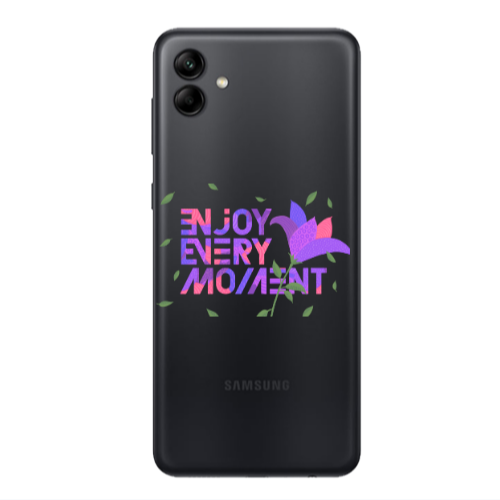Samsung A04 Enjoy Every Moment Transparent Silicone TPU Θήκη