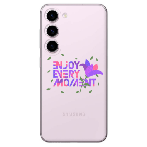 Samsung S23 Enjoy Every Moment Transparent Silicone TPU Θήκη