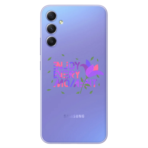 Samsung A34 Enjoy Every Moment Transparent Silicone TPU Θήκη