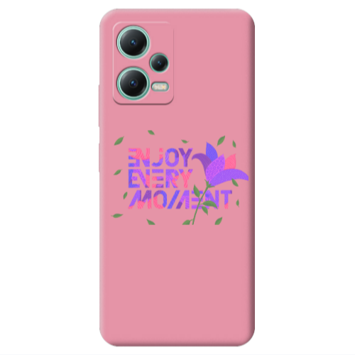 Xiaomi Redmi Note 12 Pro 5G Enjoy Every Moment Pink Colored Silicone TPU Θήκη