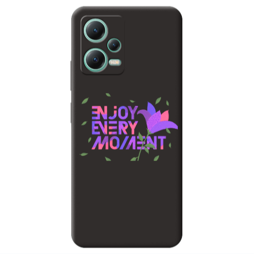 Xiaomi Redmi Note 12 Pro 5G Enjoy Every Moment Black Colored Silicone TPU Θήκη