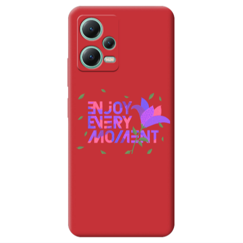 Xiaomi Redmi Note 12 Pro 5G Enjoy Every Moment Red Colored Silicone TPU Θήκη