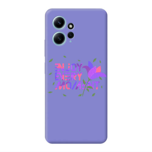 Xiaomi Redmi Note 12 4G Enjoy Every Moment Purple Colored Silicone TPU Θήκη