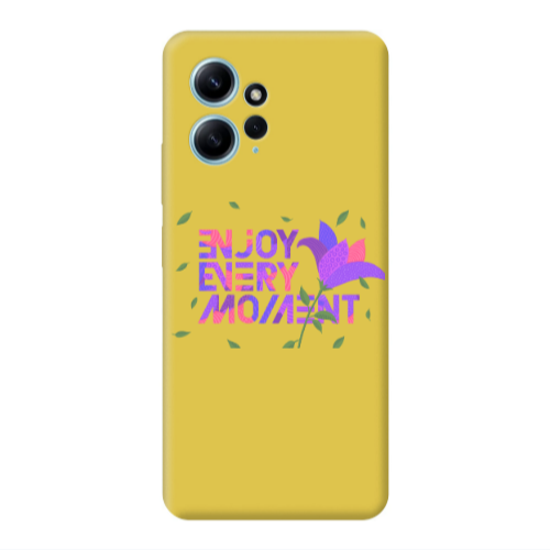 Xiaomi Redmi Note 12 4G Enjoy Every Moment Yellow Colored Silicone TPU Θήκη