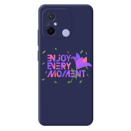 Xiaomi Redmi 12C Enjoy Every Moment Dark blue Colored Silicone TPU Θήκη