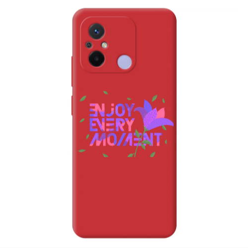Xiaomi Redmi 12C Enjoy Every Moment Red Colored Silicone TPU Θήκη