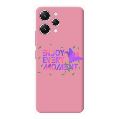 Xiaomi Redmi 12 Enjoy Every Moment Pink Colored Silicone TPU Θήκη